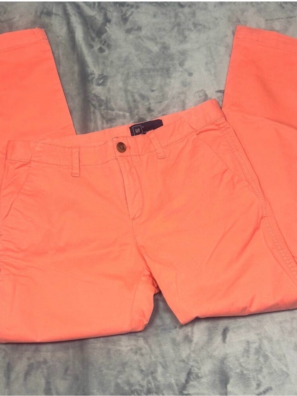 GAP‎ girlfriend khaki pink reef pants sz 0, causal, classic, preppy, cotton